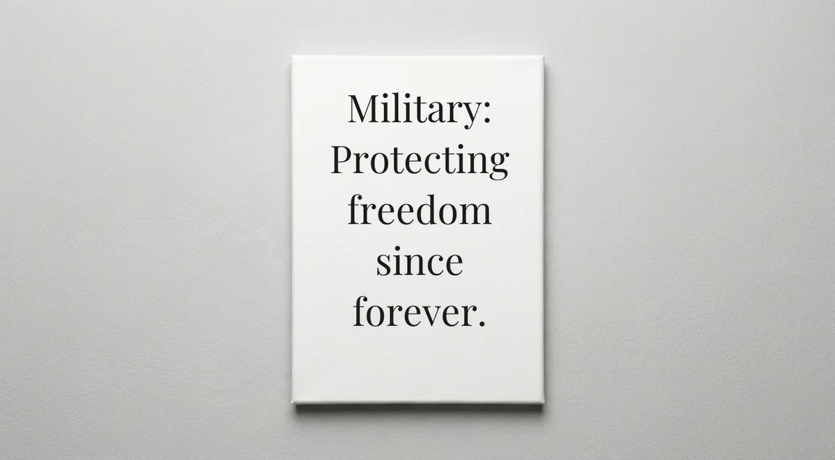 Military quote wall art - canvas print