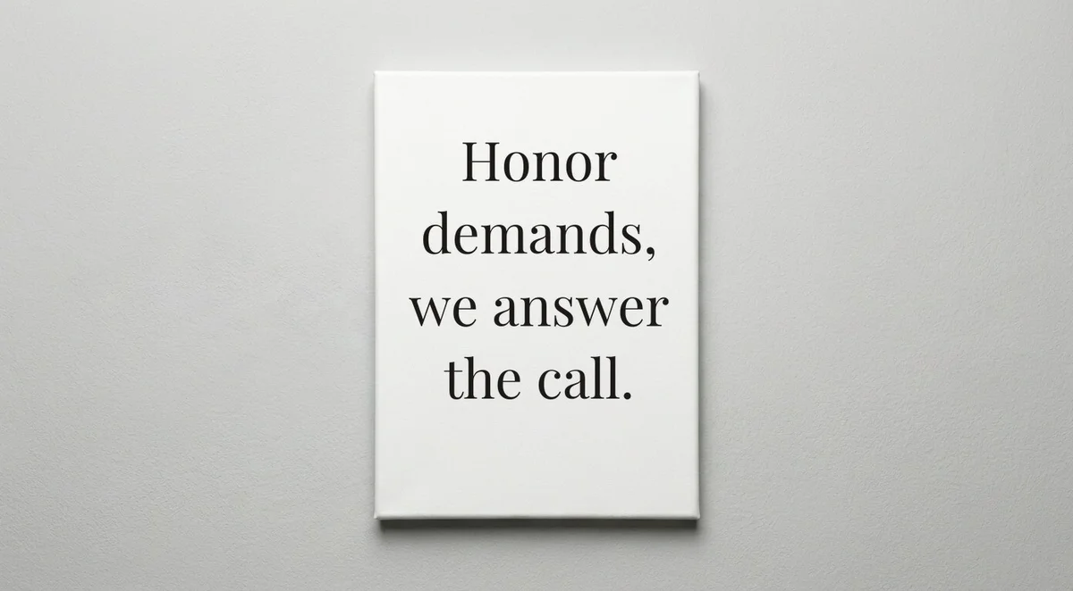 Military quote wall art - canvas print