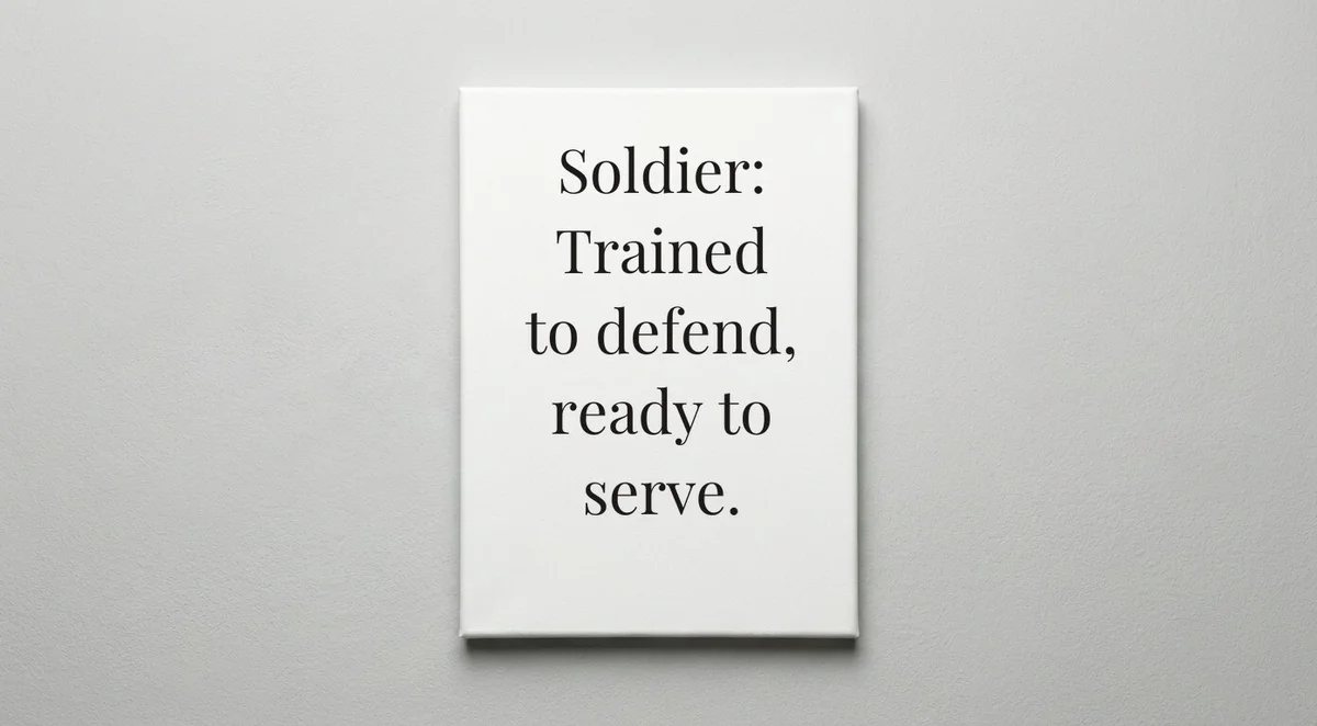 Soldier quote wall art - canvas print
