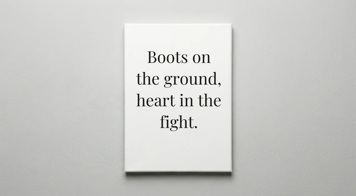 Soldier quote wall art - canvas print