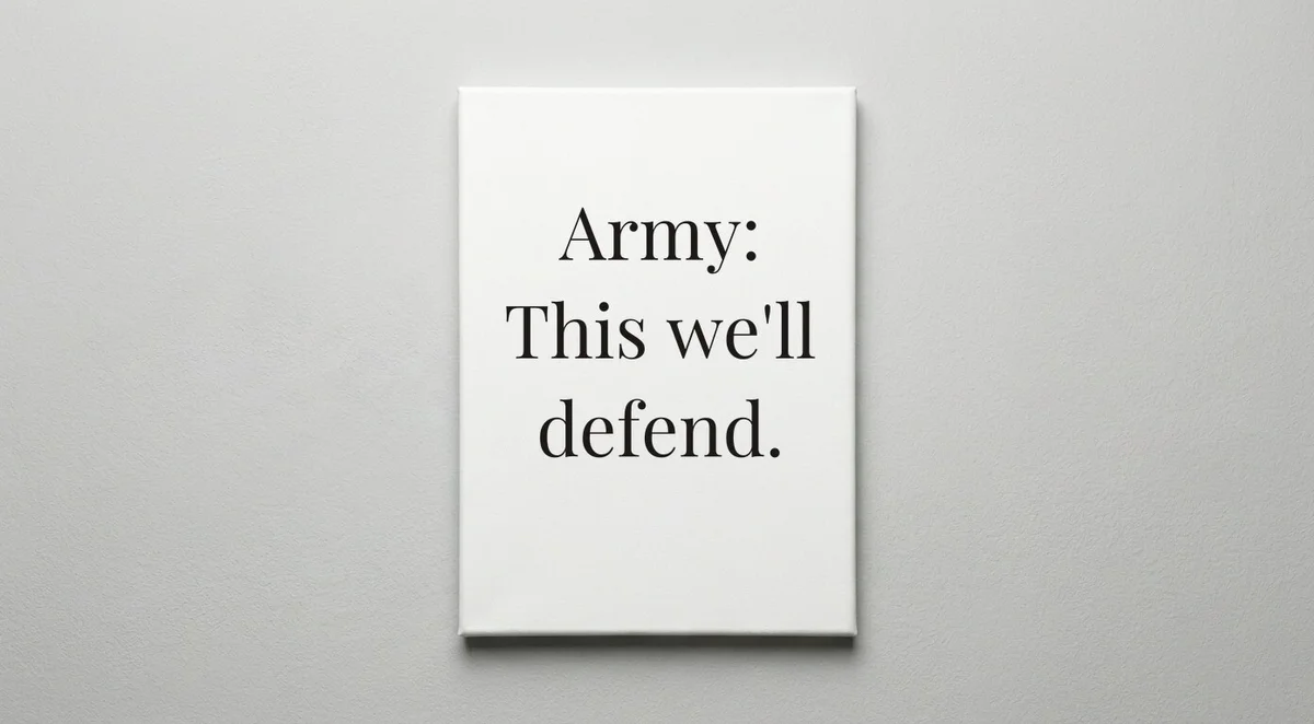 Army quote wall art - canvas print