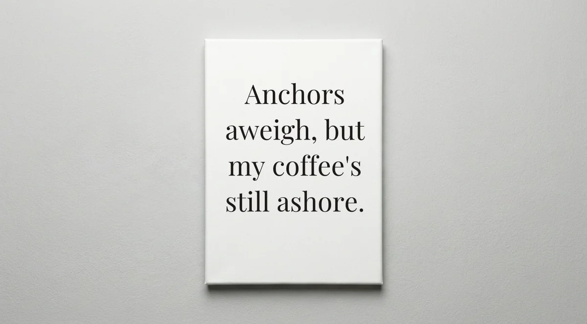 Navy quote wall art - canvas print