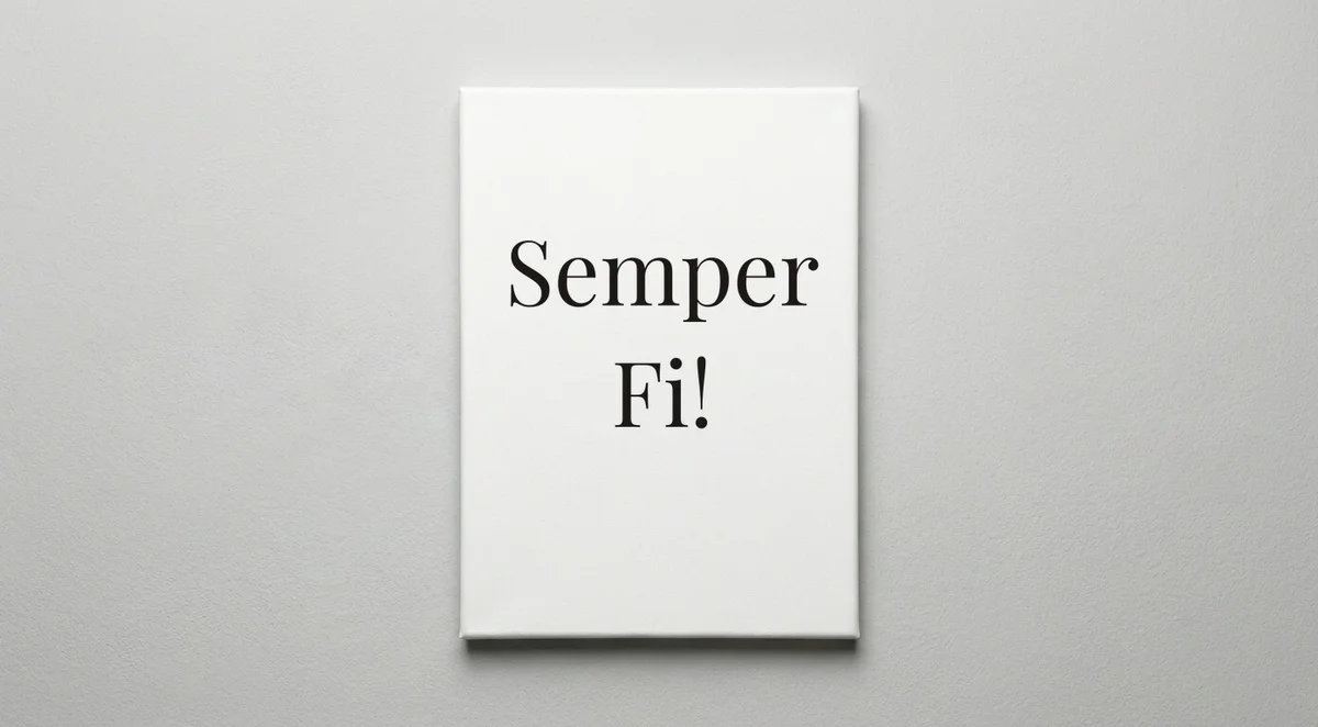 Marines quote wall art - canvas print