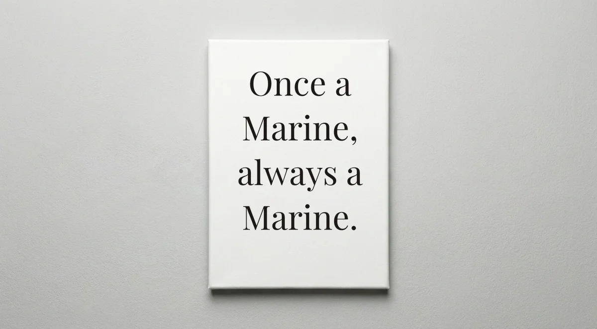 Marines quote wall art - canvas print