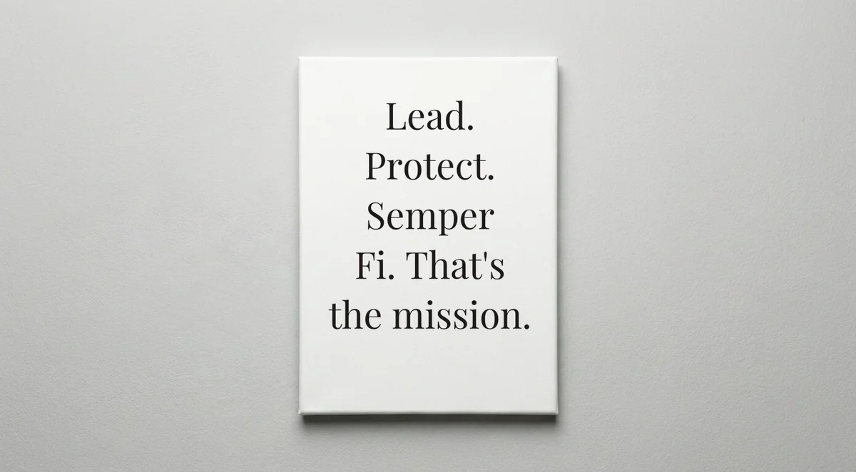Marines quote wall art - canvas print