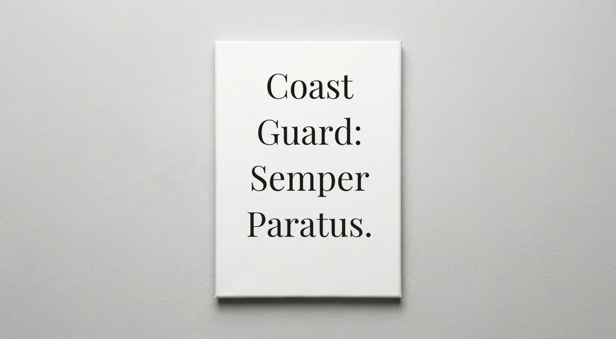 Coast Guard quote wall art - canvas print