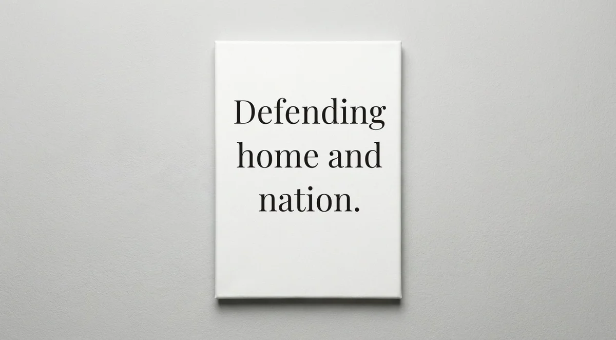 National Guard quote wall art - canvas print