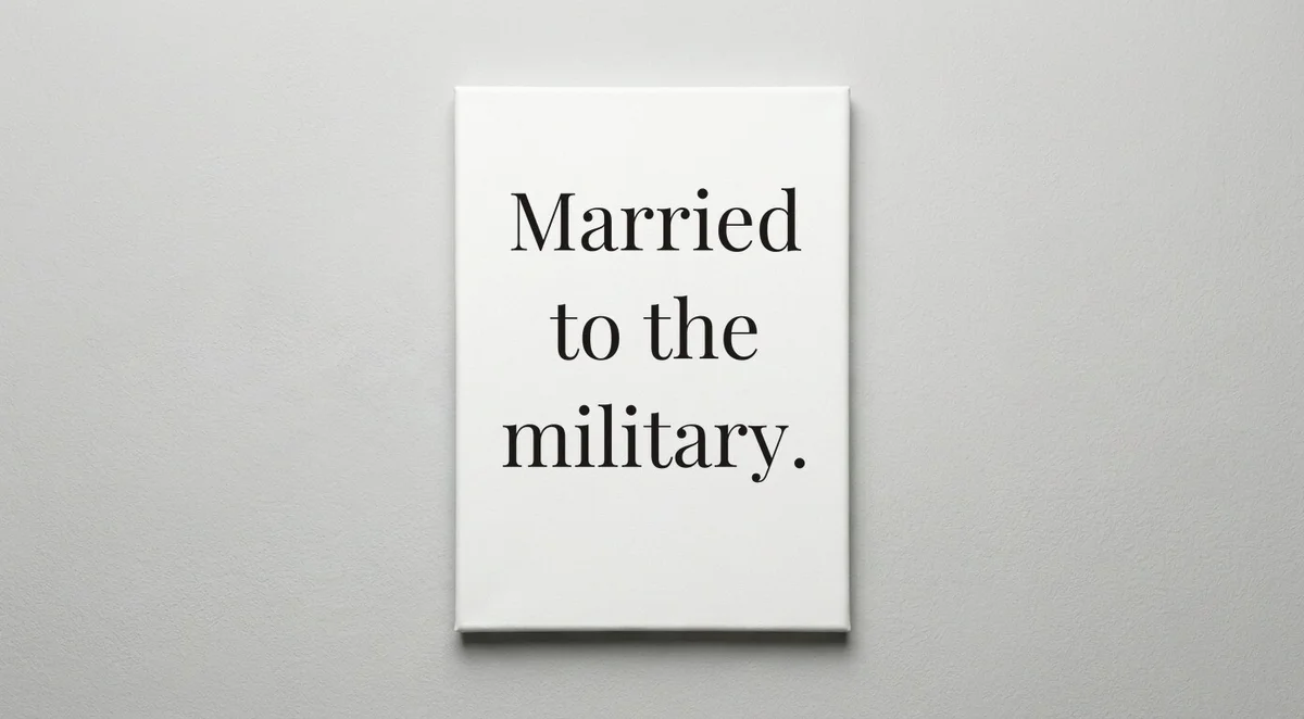 Military Spouse quote wall art - canvas print