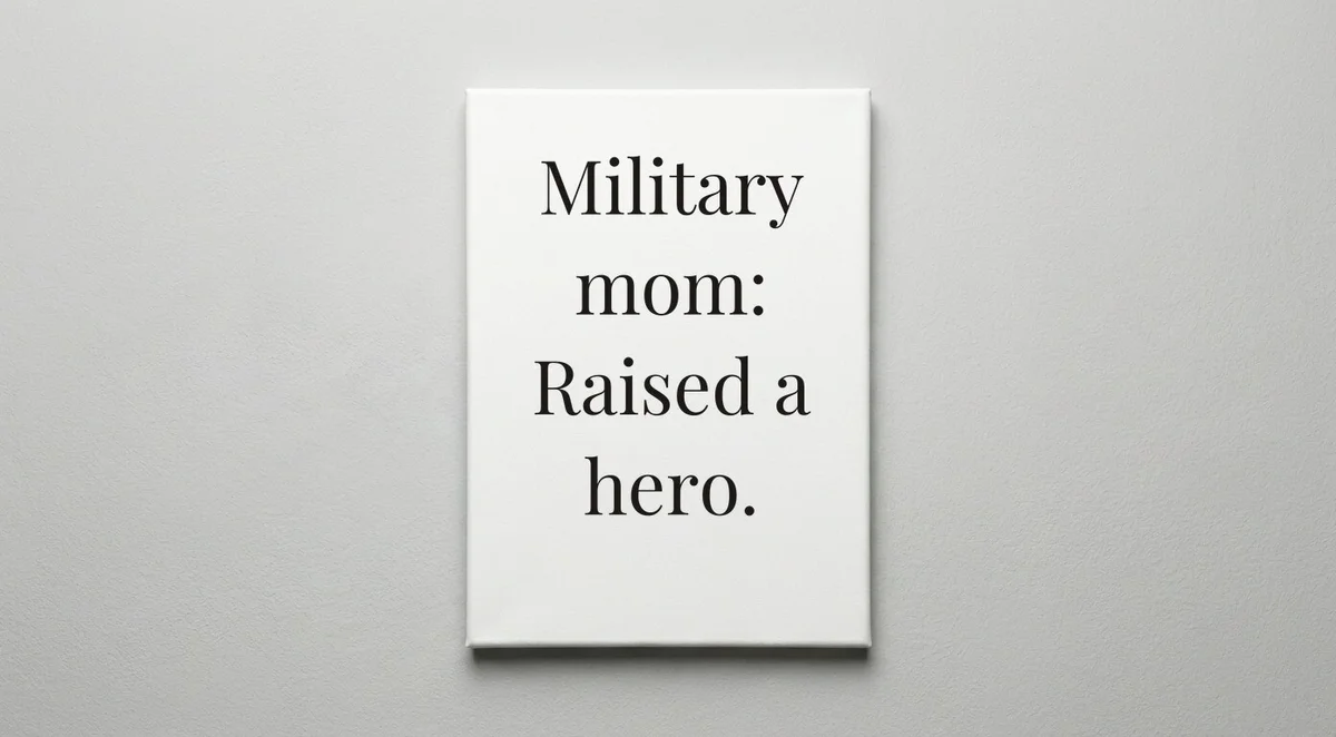 Military Mom quote wall art - canvas print
