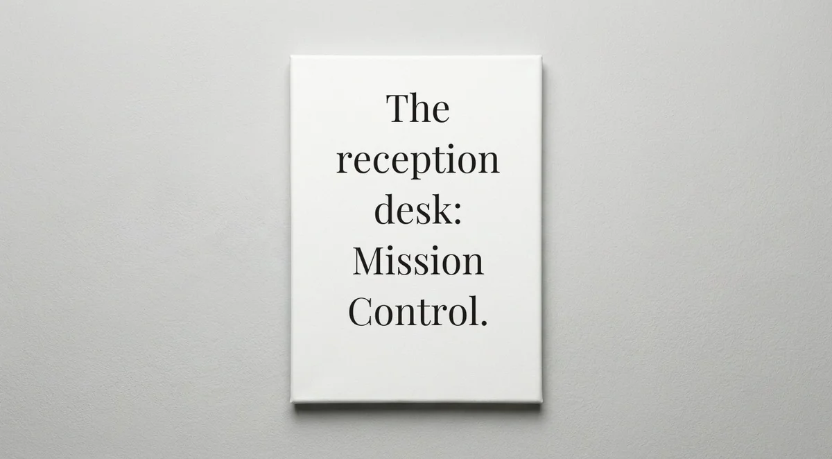 Receptionist quote wall art - canvas print