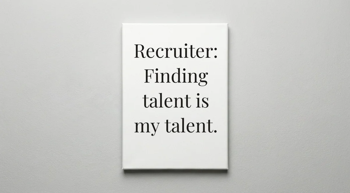 Recruiter quote wall art - canvas print