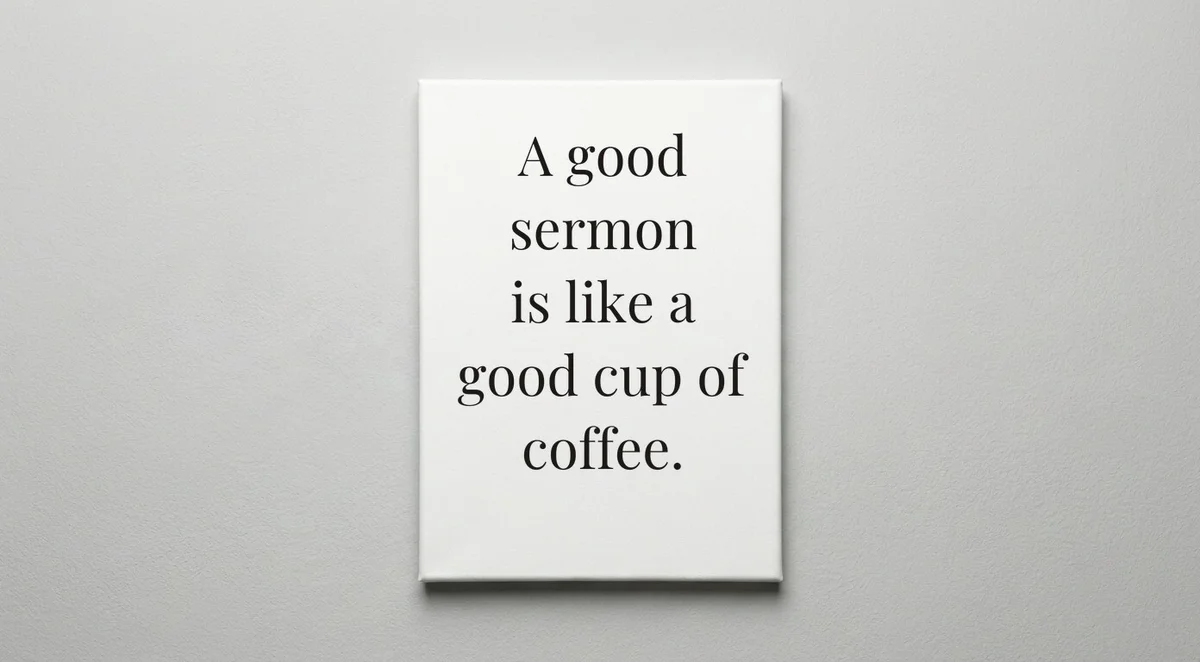Pastor quote wall art - canvas print