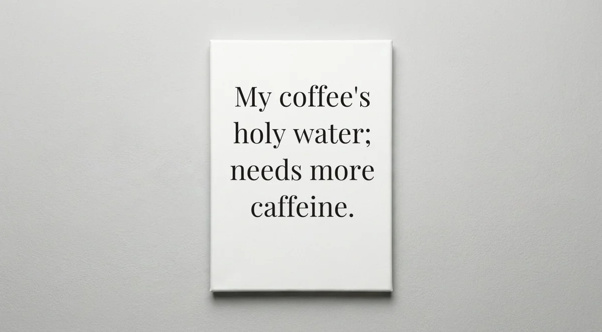 Priest quote wall art - canvas print