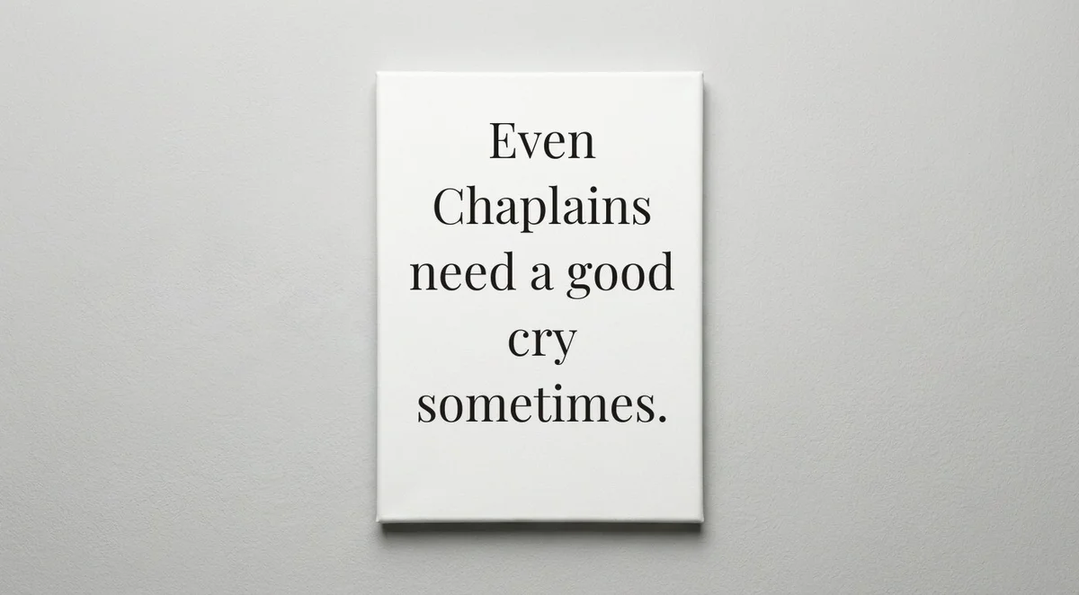 Chaplain quote wall art - canvas print