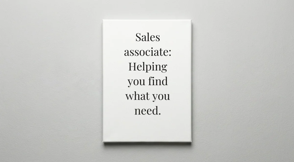 Retail Associate quote wall art - canvas print