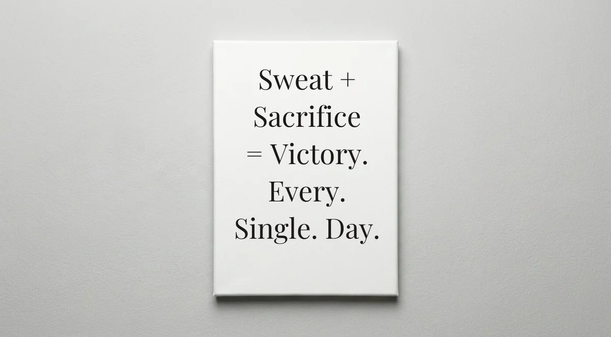 Professional Athlete quote wall art - canvas print