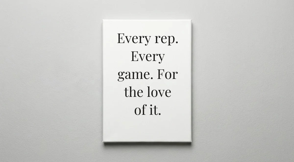 Professional Athlete quote wall art - canvas print
