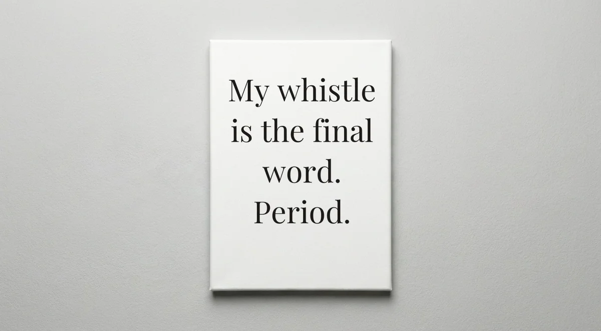 Referee quote wall art - canvas print