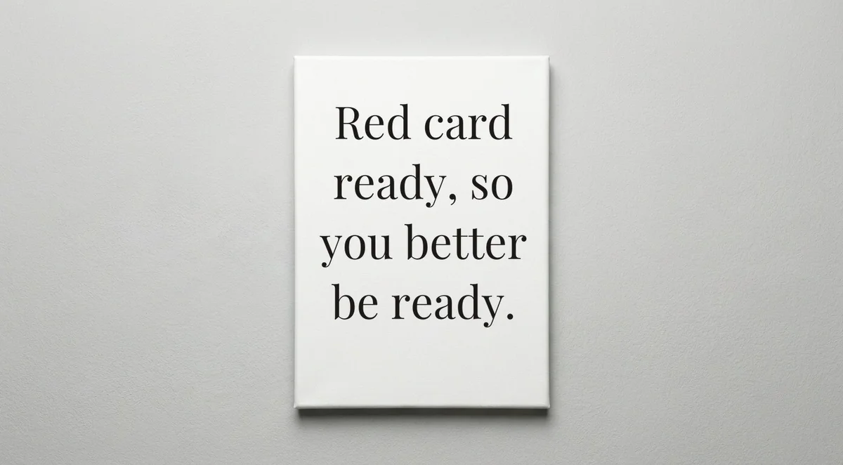 Referee quote wall art - canvas print