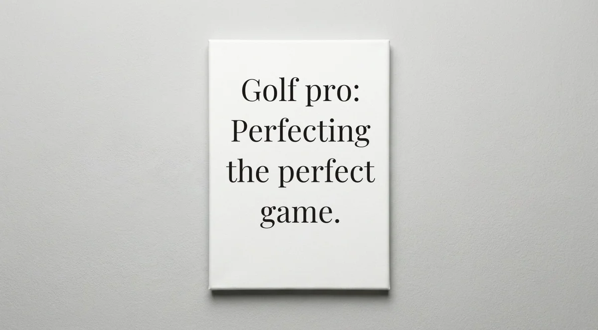 Golf Pro quote wall art - canvas print