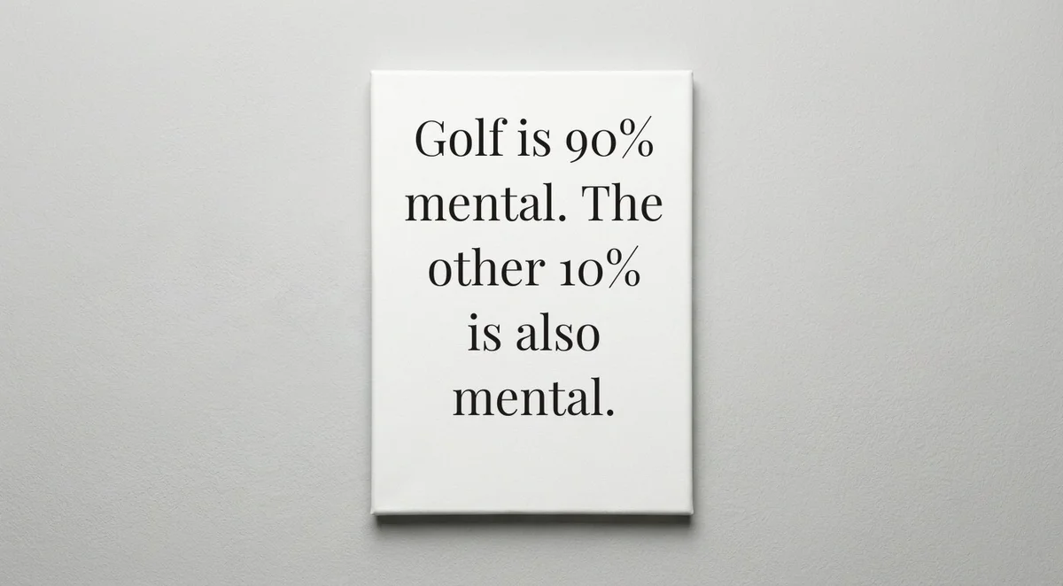 Golf Pro quote wall art - canvas print