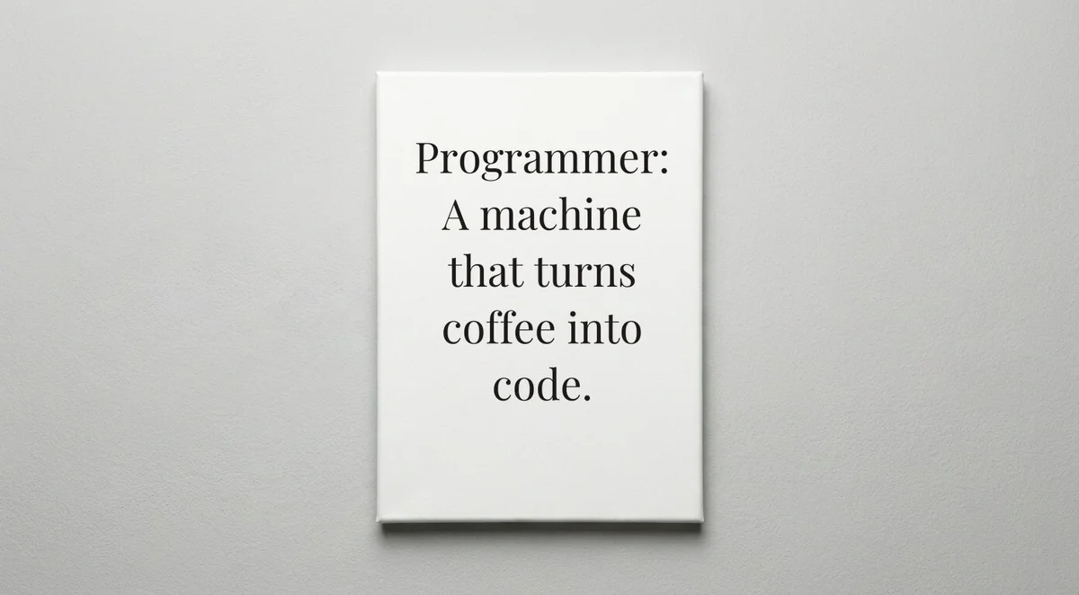 Programmer quote wall art - canvas print