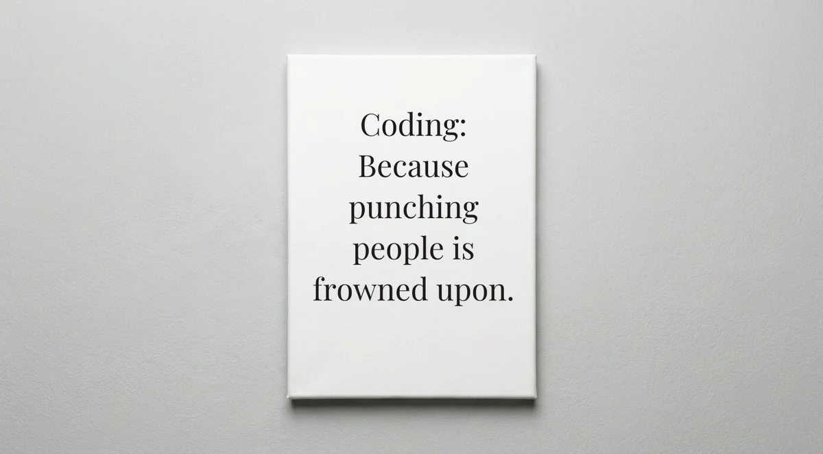 Coder quote wall art - canvas print