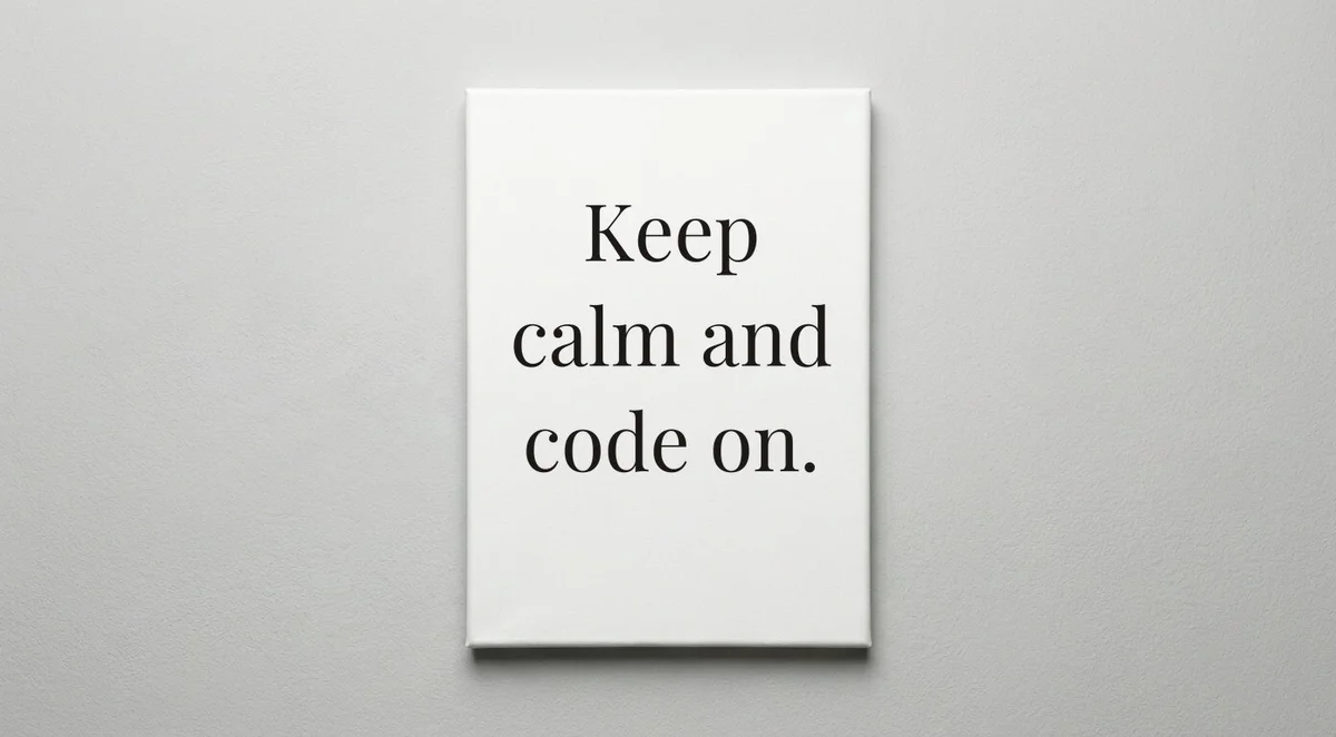 Coder quote wall art - canvas print