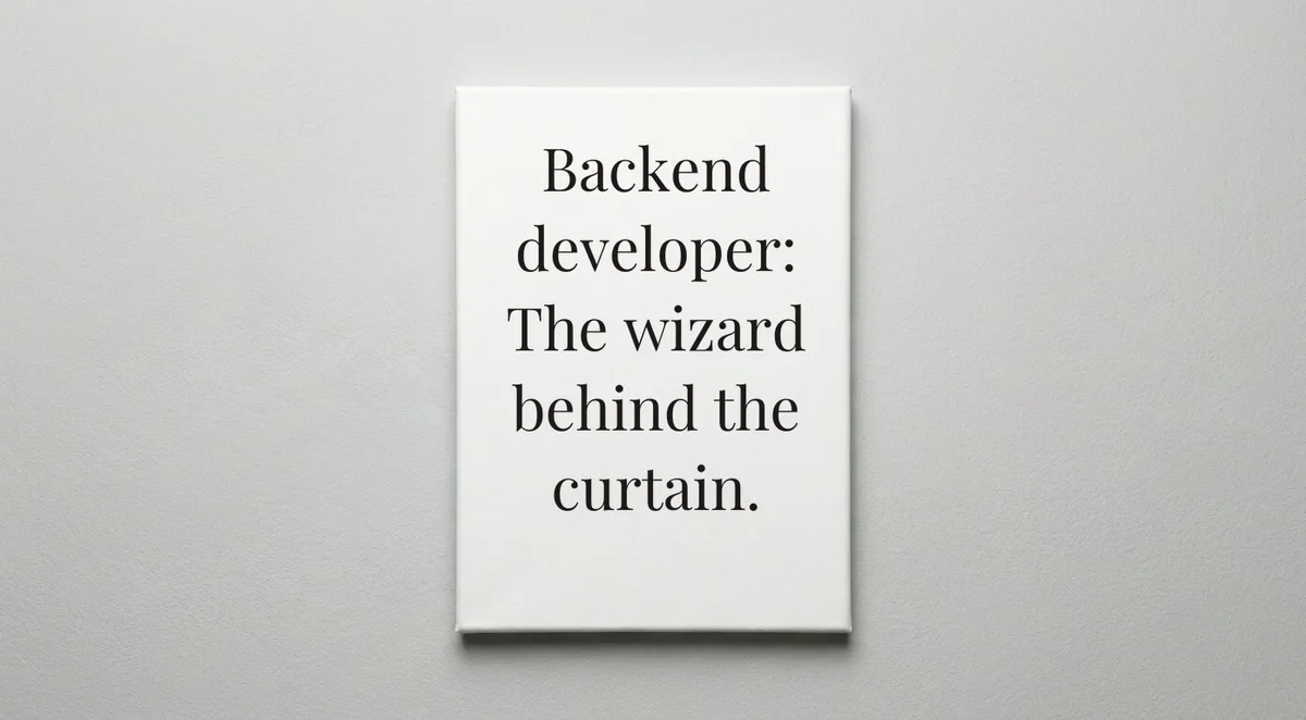 Backend Developer quote wall art - canvas print