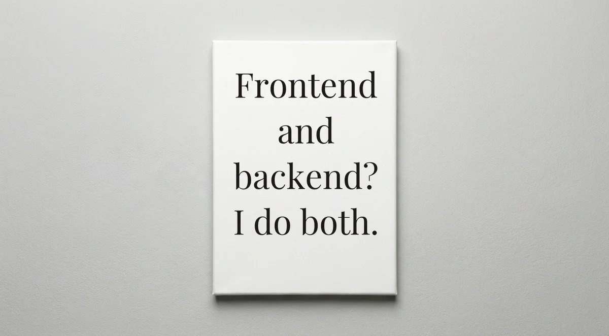 Full Stack Developer quote wall art - canvas print