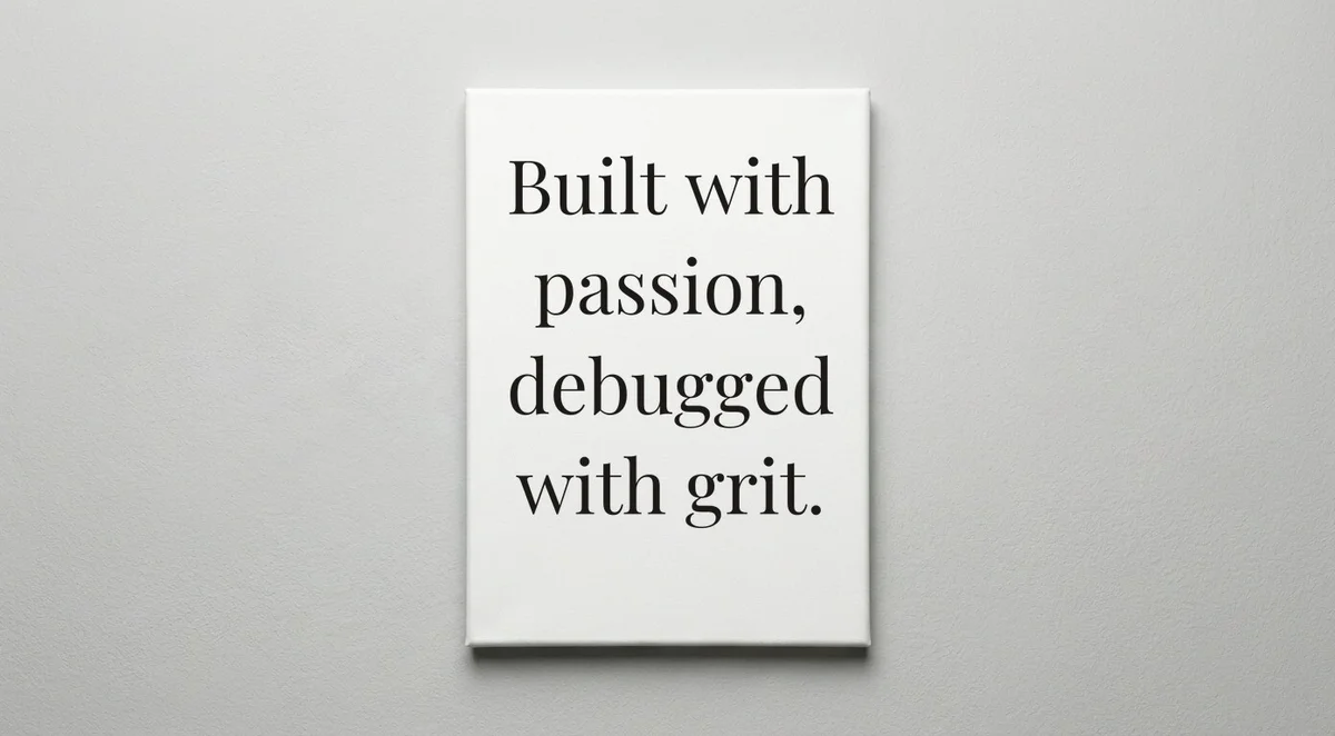 Web Developer quote wall art - canvas print