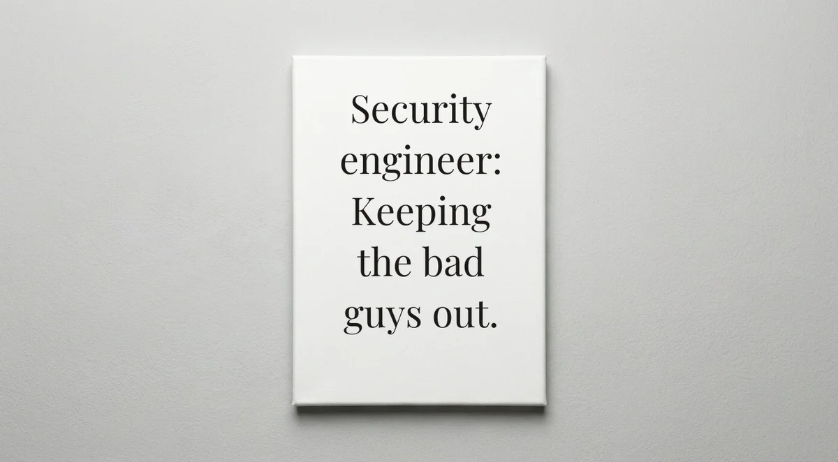Security Engineer quote wall art - canvas print