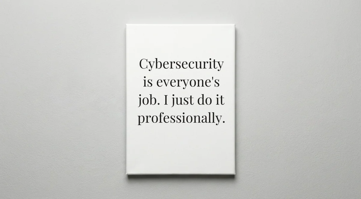 Security Engineer quote wall art - canvas print