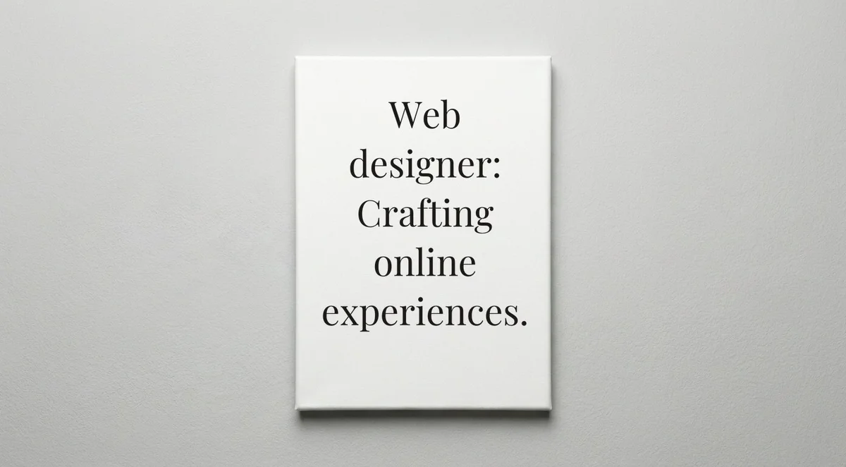 Web Designer quote wall art - canvas print