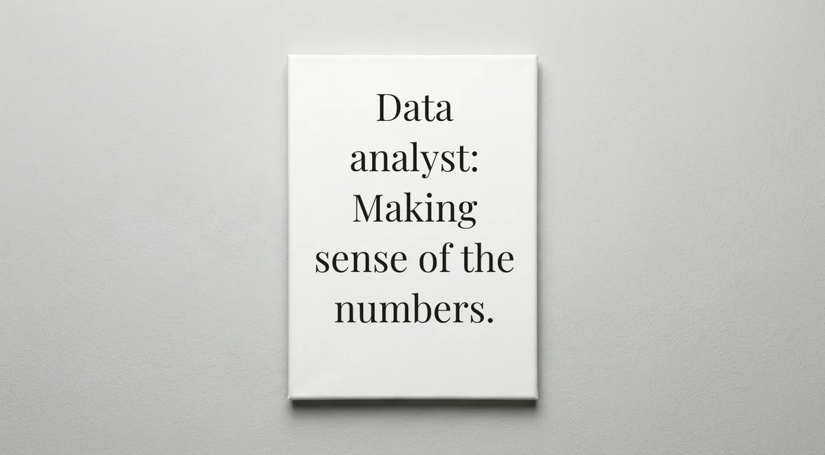 Data Analyst quote wall art - canvas print