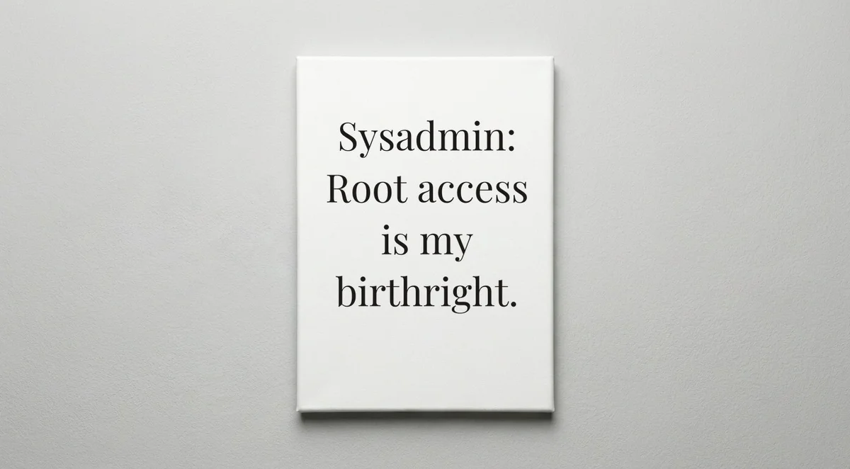 System Administrator quote wall art - canvas print