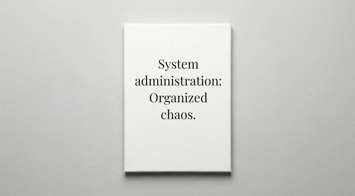 System Administrator quote wall art - canvas print