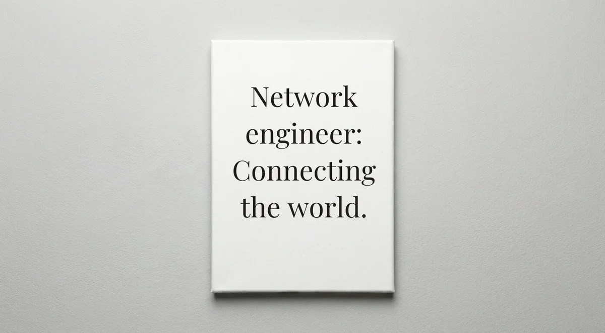 Network Engineer quote wall art - canvas print