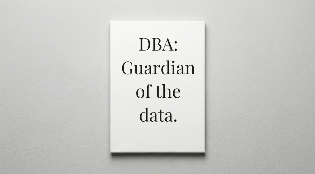 Database Administrator quote wall art - canvas print