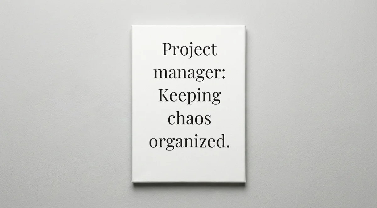 Project Manager quote wall art - canvas print