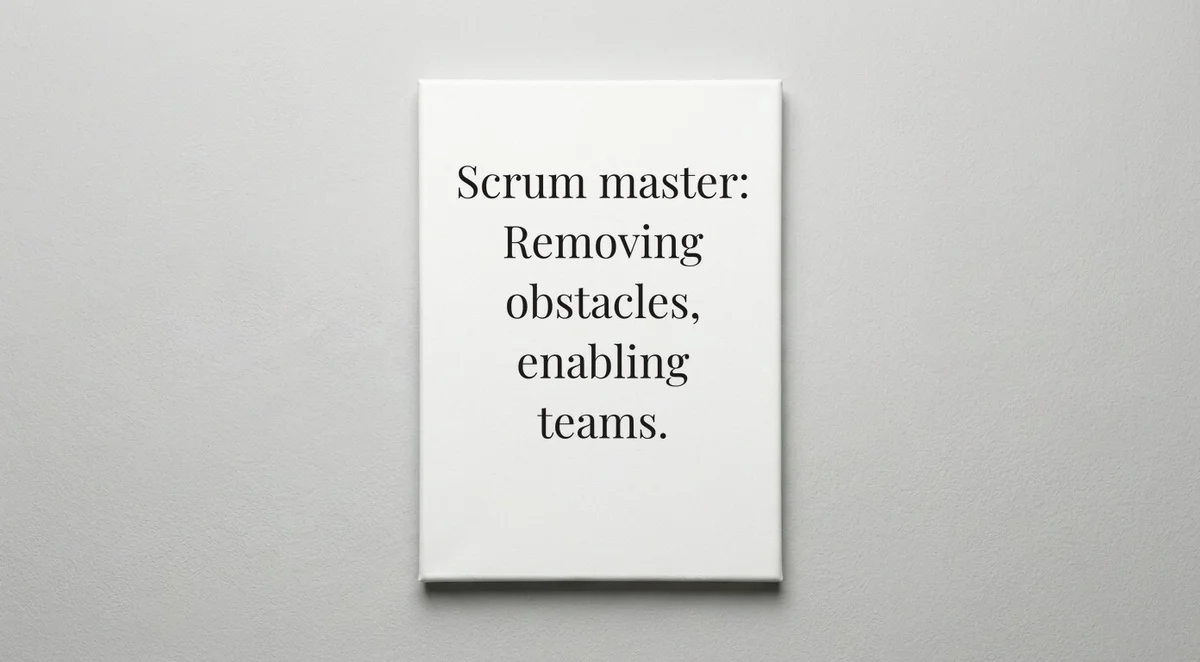 Scrum Master quote wall art - canvas print