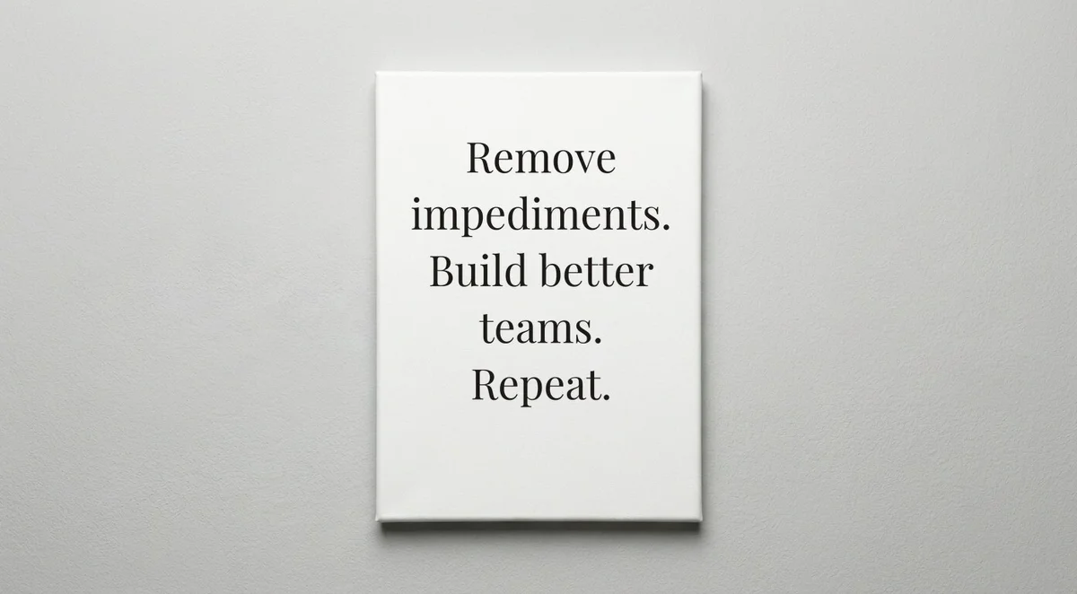 Scrum Master quote wall art - canvas print