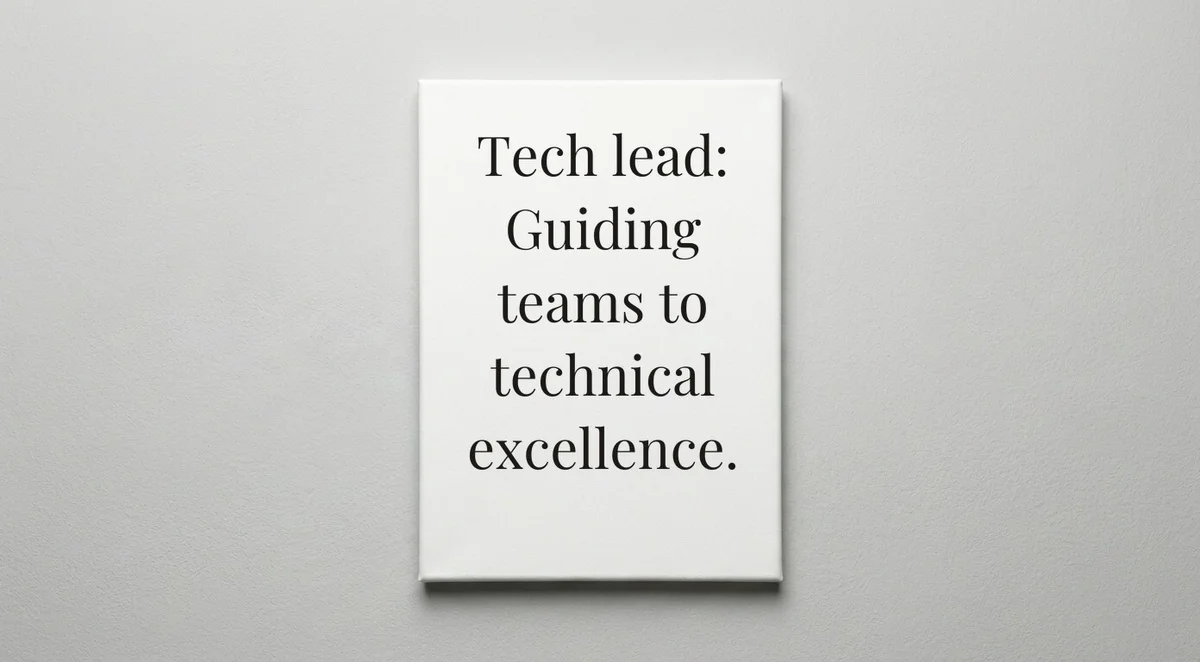 Tech Lead quote wall art - canvas print