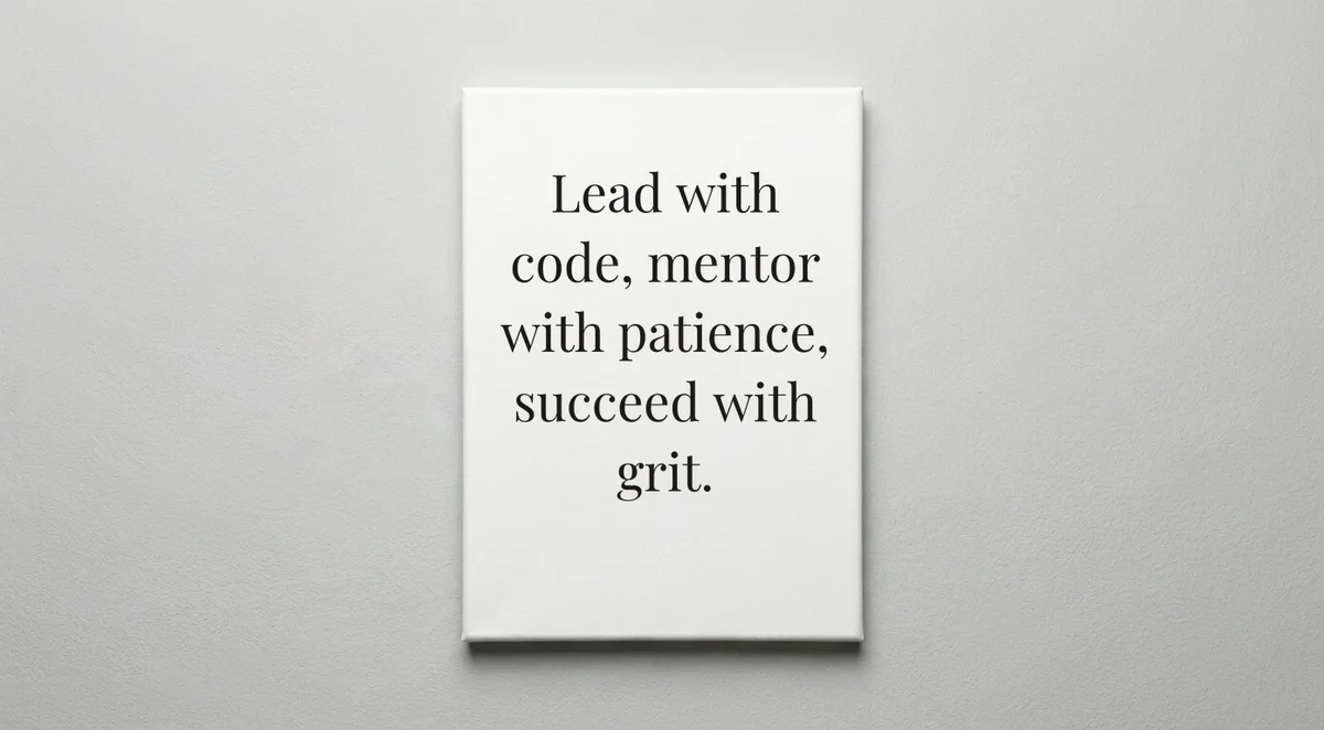 Tech Lead quote wall art - canvas print