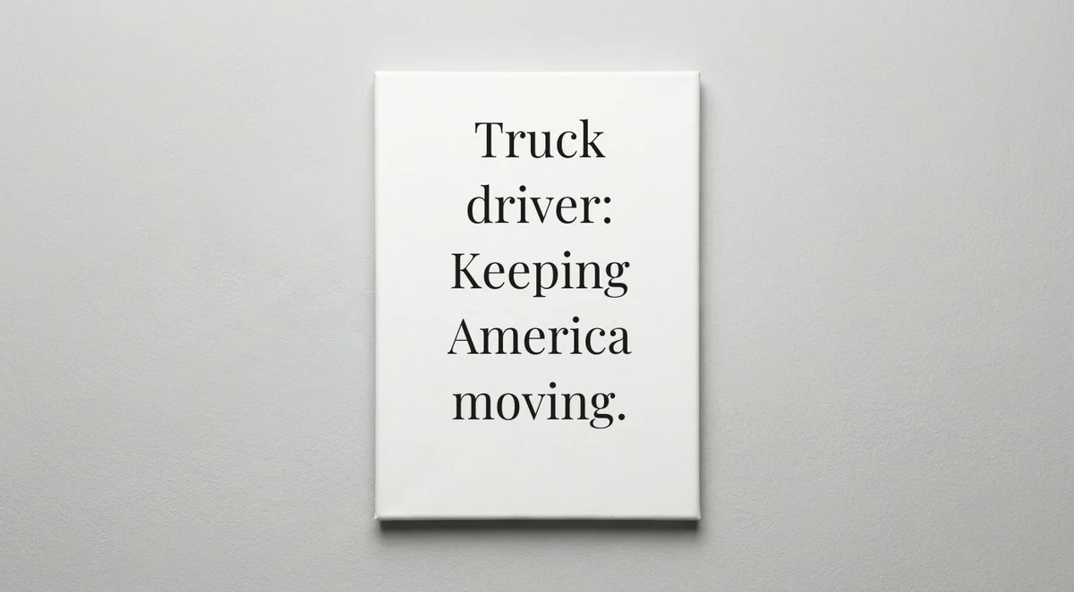 Truck Driver quote wall art - canvas print