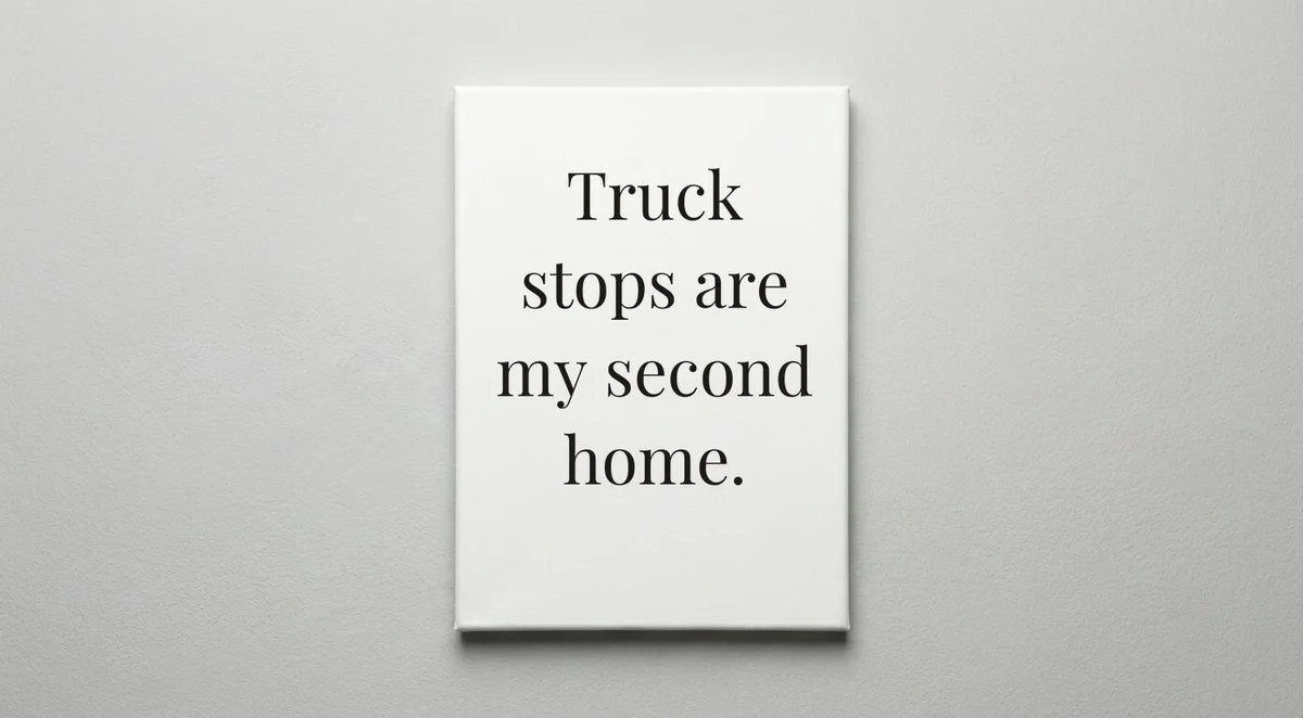 Long Haul Trucker quote wall art - canvas print