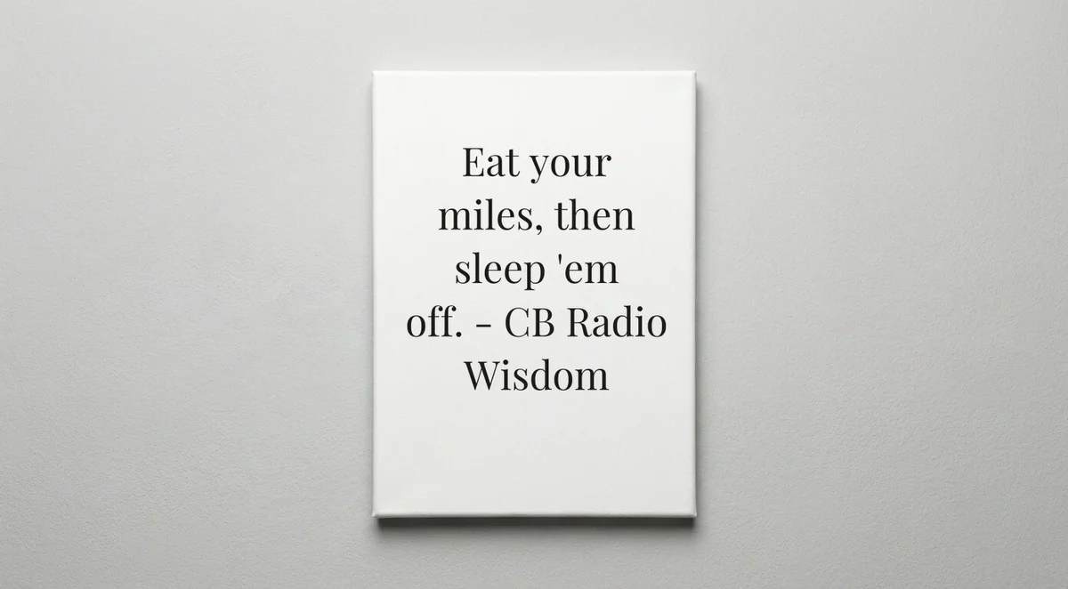 Long Haul Trucker quote wall art - canvas print