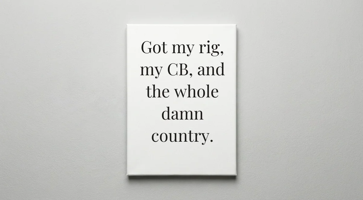 Long Haul Trucker quote wall art - canvas print