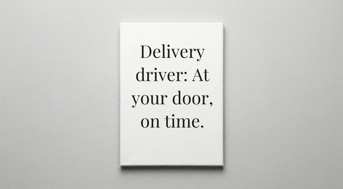 Delivery Driver quote wall art - canvas print