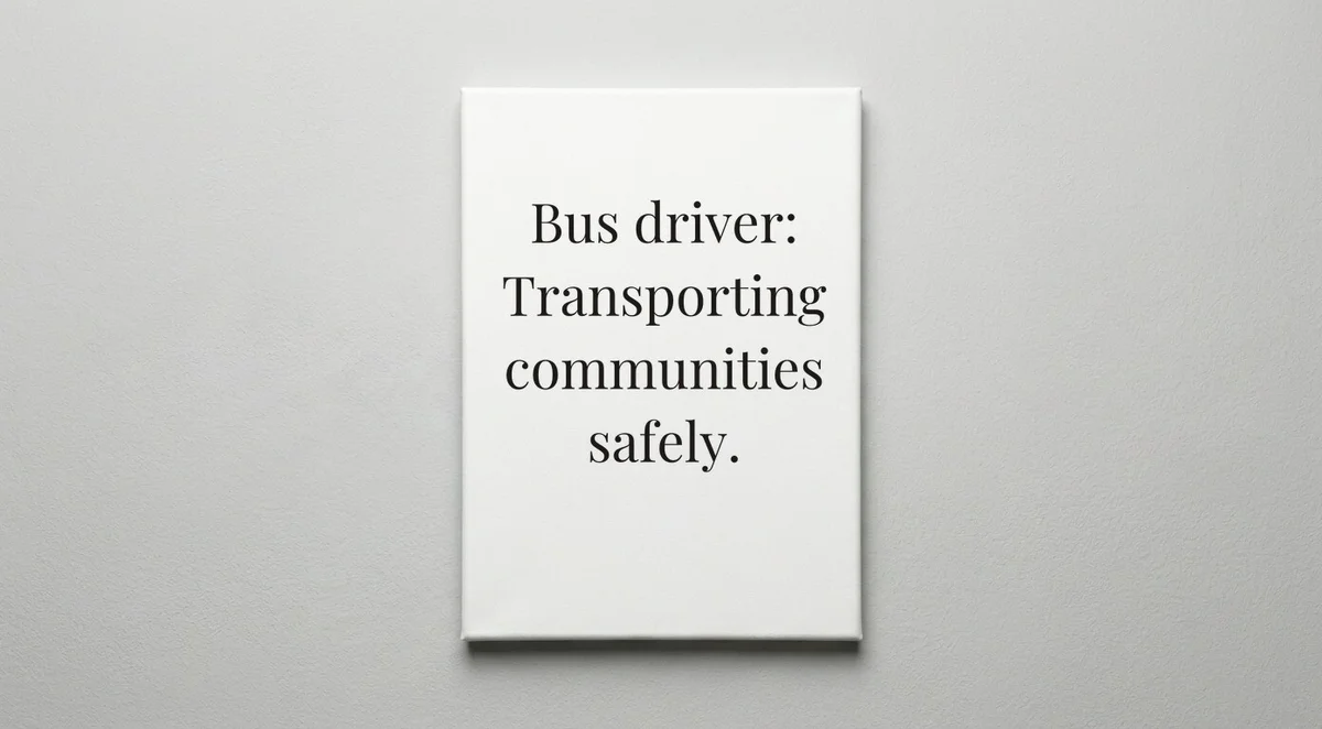 Bus Driver quote wall art - canvas print